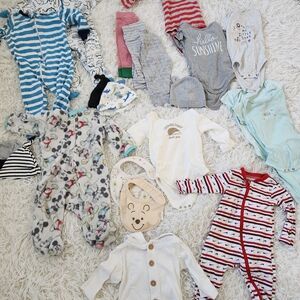 21 Piece Baby Boy Clothing. Best Offer. Includes Nike, Bibs, Hats Like New